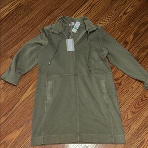 NWT Tommy Bahama Sunray Cove Long Sleeved Tea Leaf Heavyweight Cozy Fall Dress L